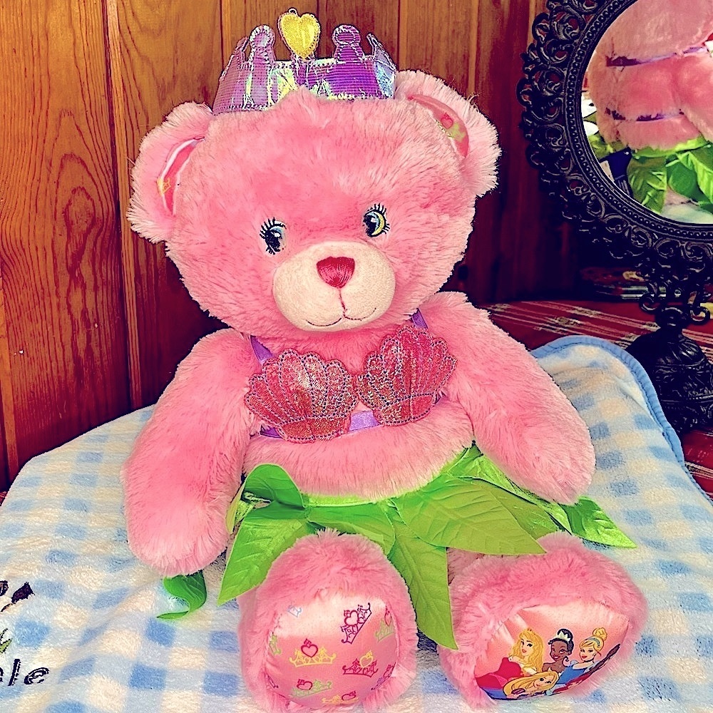 DISNEY Princess BUILD-A-BEAR wearing a NWT Hula Girl Mermaid 2 Piece Outfit
